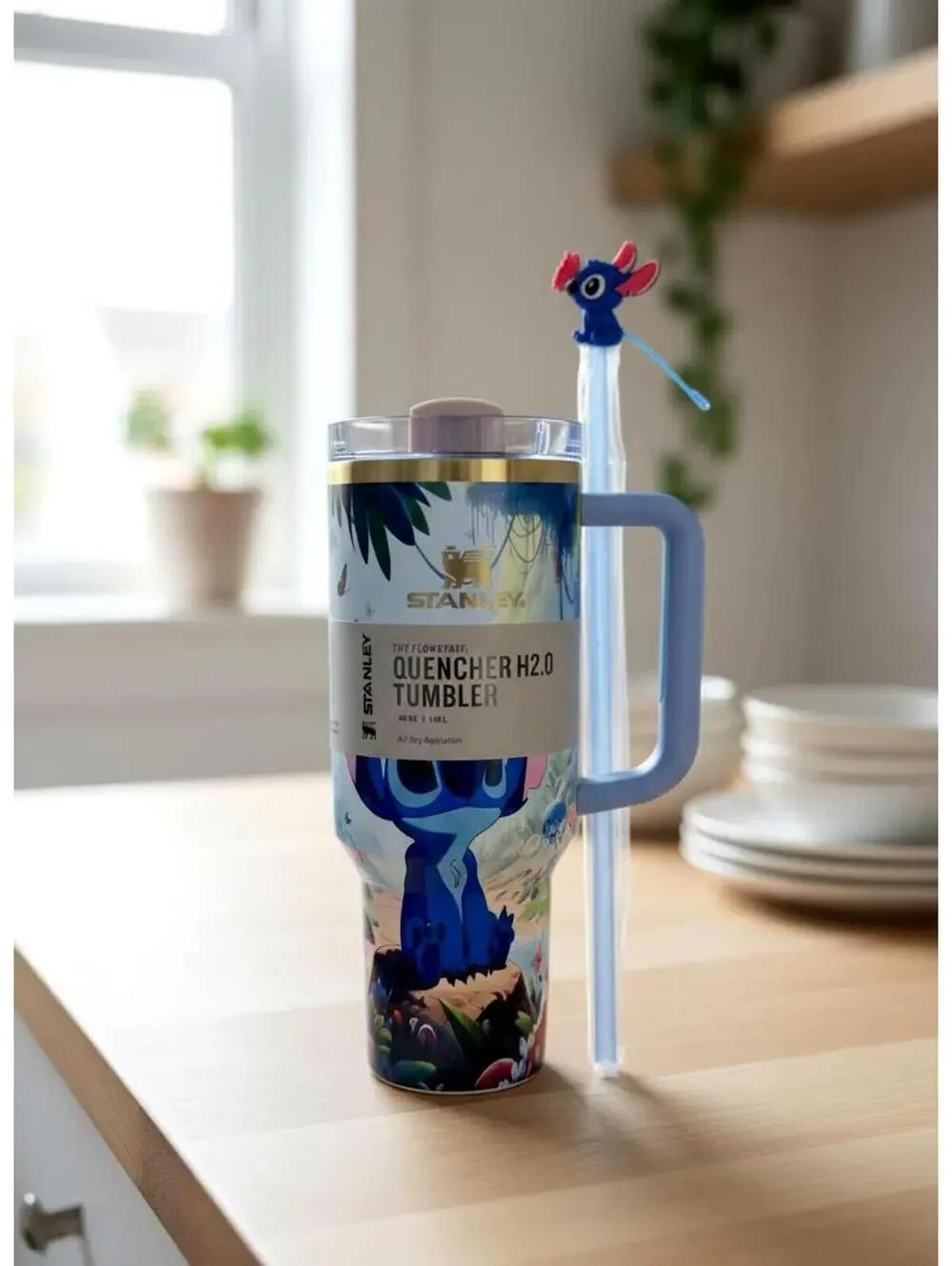 Stanley x LoveShackFancy Stitch 40oz H2.0 Tumbler w/ Straw & Bag - Picture 1 of 11